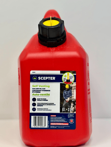 Recalled Scepter Gas and Oil Combination Fuel Containers: The recalled fuel containers violate the mandatory safety…