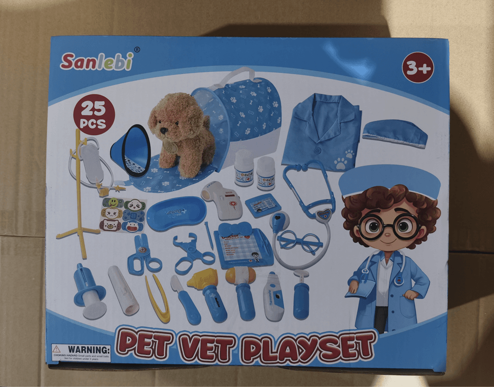 Recalled Sanlebi Pet Vet Playsets: The Pet Vet Playset violates the mandatory standard for toys because the button cell…