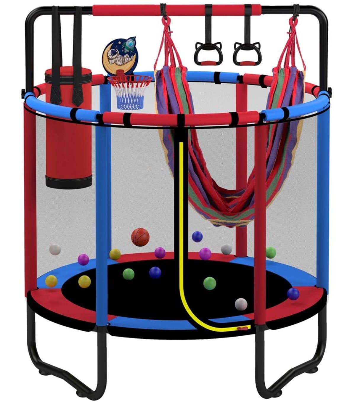Recalled SEGMART 55" Indoor/Outdoor Mini Round Toddler Trampolines with Enclosure Nets and Accessory Kits