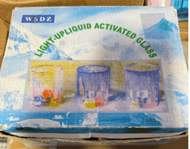 Recalled WSDZ Light-up Shot Glasses — The recalled glasses violate the mandatory standard for consumer products with button…