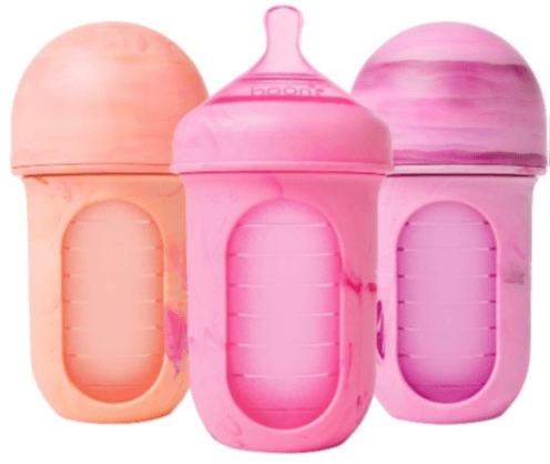 Recalled Boon NURSH 8 oz Reusable Baby Bottles — The hard plastic outer shell can bubble or partially peel off, resulting in…