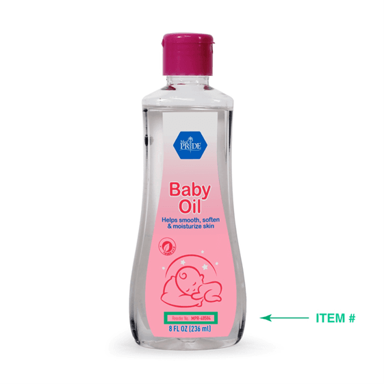 Recalled MedPride Baby Oil — The baby oil contains low-viscosity hydrocarbons, which must be in child-resistant packaging…