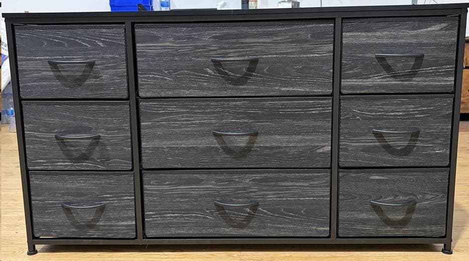Recalled EnHomee 9-Drawer Fabric Dressers — The recalled dressers are unstable if they are not anchored to the wall, posing…