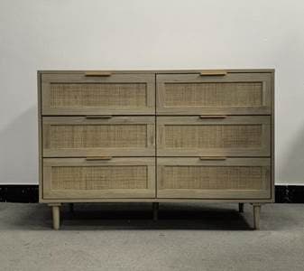 Recalled Rattan 6-Drawer Dressers — The recalled dressers are unstable if they are not anchored to the wall, posing tip-over…