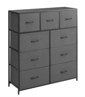 Recalled Mainstays 9-Drawer Fabric Dressers — The recalled dressers are unstable if they are not anchored to the wall…