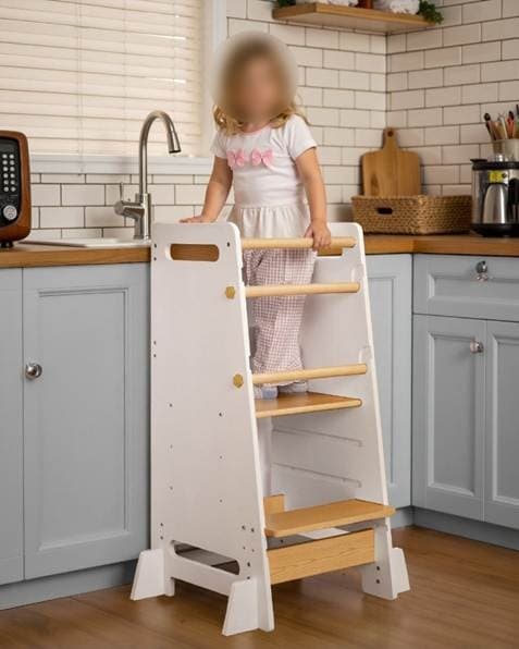 Recalled Mangohood Direct Kids Kitchen Standing Towers, Model LT003 — The recalled tower stools can collapse or tip over…